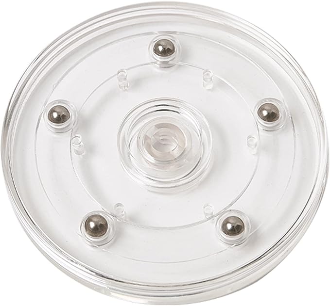 2 Pack 4" Lazy Susan Turntable Acrylic Ball Bearing Rotating Tray for Spice Rack Table Cake Kitchen Pantry Decorating TV Laptop Computer Monitor