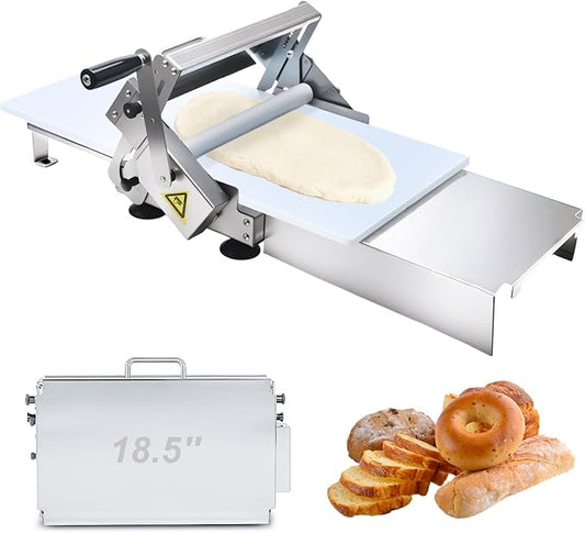 Folding Dough Sheeter Machine, Manual Stainless Steel Dough Roller Machine, 40.5"X22.8" New Pastry Roller for Commercial Home Bakery, Puff Pastry & Pizza