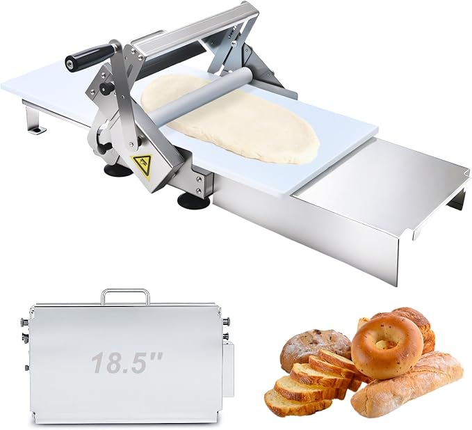 40.5"X22.8" Folding Dough Sheeter Machine, New Manual Stainless Steel Dough Roller Machine with 56 Adjustable Thicknesses for Pizza, Pastry, Cookie Dough