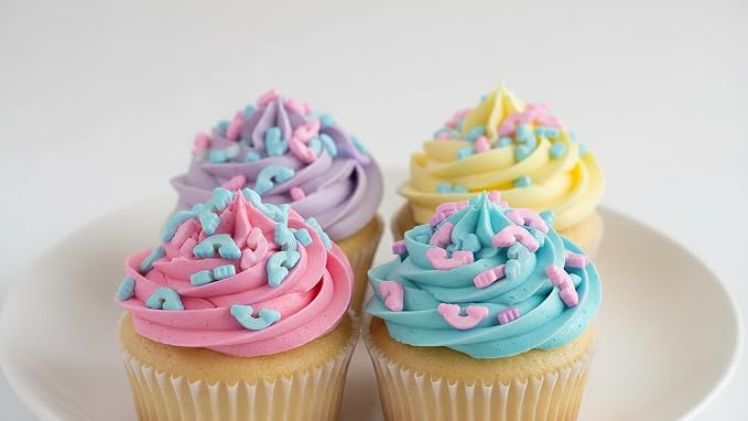 NCS Rainbow & Clouds Shaped Edible Sprinkles – Pink, Purple & Blue Cupcake, Cake & Cookie Decorations, 7 oz