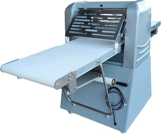 Commercial Electric Dough Sheeter 0.04-1.97in Adjustable Thickness Reversible Roller Dough Press Machine for Pizza Shop Bakery Restaurant