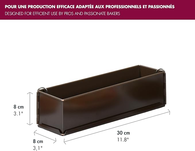 Gobel Loaf Pan/Pate Mold – Non-Stick – Removable Bottom – Professional Terrine Pan – 11 13/16" x 3 1/8"