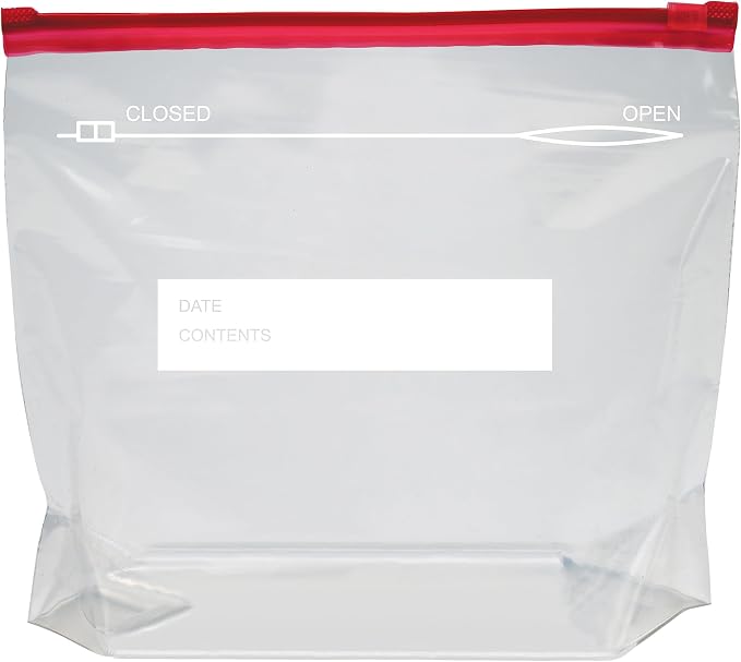 Amazon Basics Slider Gallon Food Storage Bags, BPA Free, Stand-Up Bottom, Easy to Fill, 90 Count
