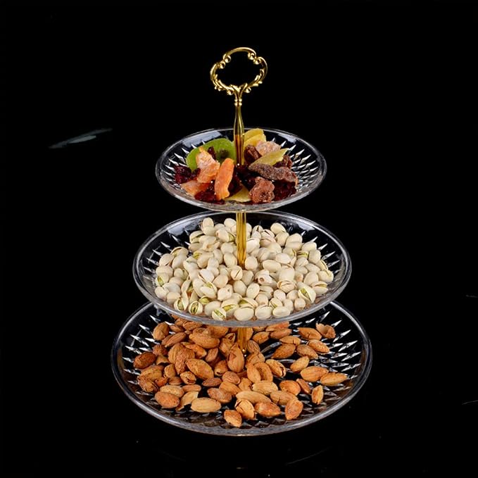 Gukasxi 8 Sets Hardware Fittings for Resin Cake Stand Mold - 3 Tier Sun Flower Cake Tray Stand Hardware Holder for Christmas Party Multi-Tiers Cake Fruit Cupcake Plate Stand Handle
