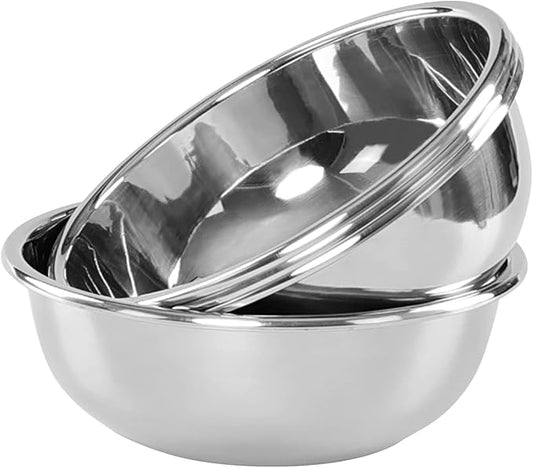 Jekiyo Stainless Steel Mixing Bowls, Metal Prep Bowls for Kitchen, Set of 4