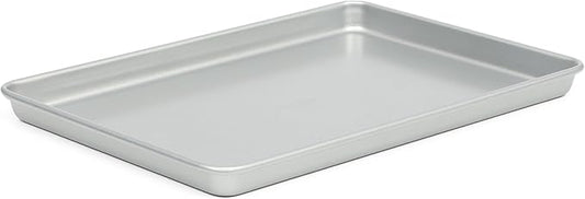 Martha Stewart Gallen 13 x 9 Inch Nonstick Carbon Steel Cookie Sheet - Silver Durable Baking Pan for Cookies, Brownies & Roasting