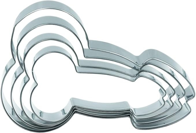 Funny Cookie Cutter Set,4 PCS Set Creative Shaped Stainless Steel Molds for Cookies,Biscuit,Vegetable,Fruit,Baking Pastries Doughs