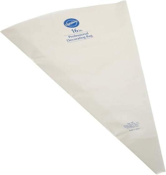 Wilton Reusable Featherweight Piping Bag, Large Piping Bags Made Of Durable Coated Polyester, White Piping Bags For Cake Decorating, 16 Inch