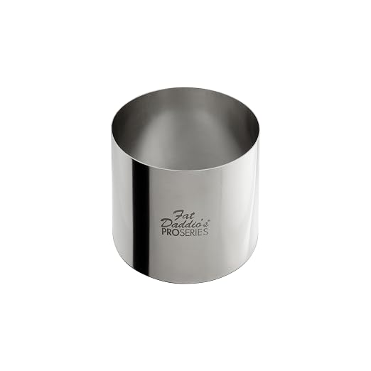 Fat Daddio's Stainless Steel Round Cake & Pastry Ring, 2 x 2 Inch