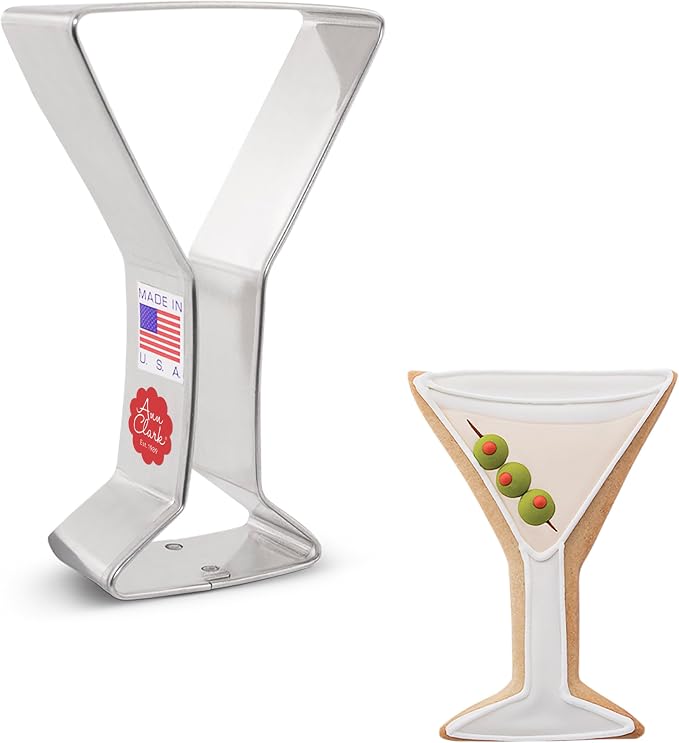 Ann Clark Martini Glass Cookie Cutter Large, 4-1/4” Made in USA