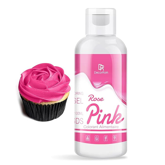 Gel Food Coloring - Vibrant Gel Food Coloring for Baking, Cake Decorating, Easter Egg - Concentrated Flavorless Edible Food Color Dye for Icing, Fondant, Drinks, Cookie, DIY Crafts - 4.5 oz (Pink)