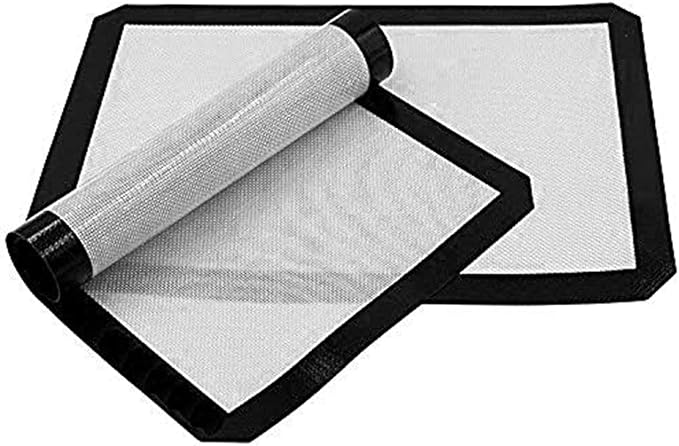 Large Silicone Baking Mat (15.7'x23.6') with Measurement Indicators, Non-Slip Surface, and Pastry Mat Sheet for Dough Rolling - Perfect for Creating Cookies, Macarons, and Bread - Pack of 2