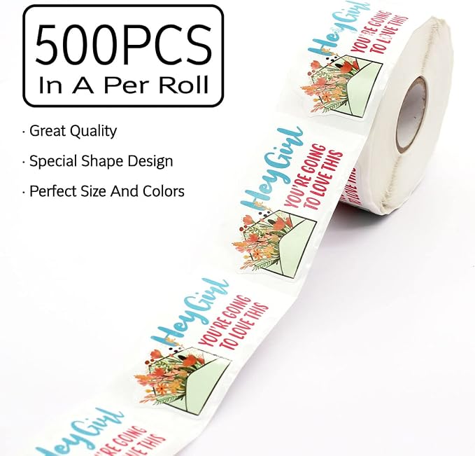 Hey Girl You’re Going to Love This Stickers,Funny Small Business Sticker for Mail Envelopes Package Packing 500 Labels Per Roll