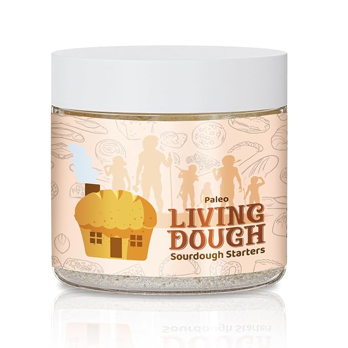 Living Dough - Paleo Sourdough Starter - Gluten Free Organic Sourdough Starter Culture for Baking - For Grain Free Artisan Bread, Pizza Dough, Waffles & More