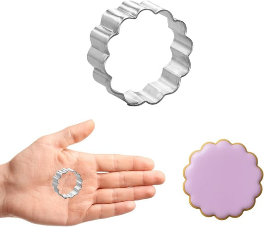 Foose Cookie Cutters Miniature Small Round Fluted 1.5 in, Made in USA