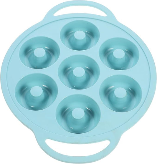 Ipetboom Donut Pan Silicone Baking Mold Non-stick Cake Mold Nordic Green 6-cavity Doughnut Baking Tray for Home DIY Kitchen