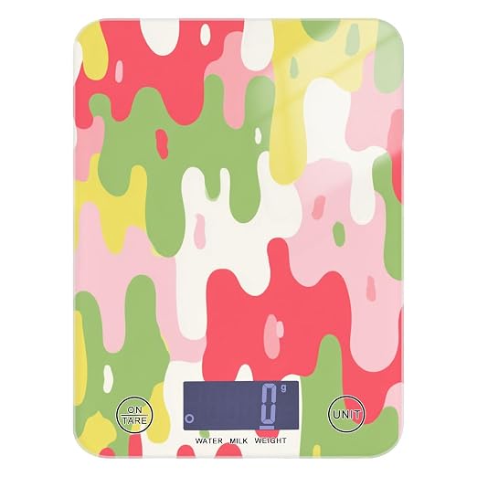 Food Scale Kitchen Scale Food Weight Scales Digital Weight Grams and Ounces Small Electronic Food Scale for Baking Cooking Colorful Drips