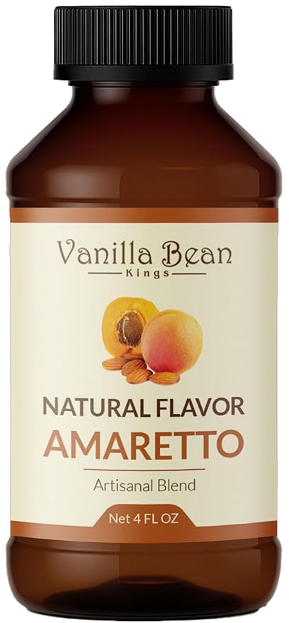 Pure Amaretto Extract for Baking and Flavoring - 4 OZ - Premium Quality Natural Flavors for Baked Goods, Desserts, & Cooking