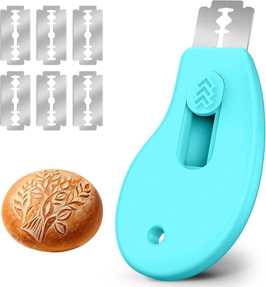 Bread Lame Sourdough Scoring Tool, Extractable & Magnetic Bread Scoring Tool, Bread Scoring Knife for Sourdough Bread Baking, Bread Scorer Tool with 5 Replaceable Razor Blades
