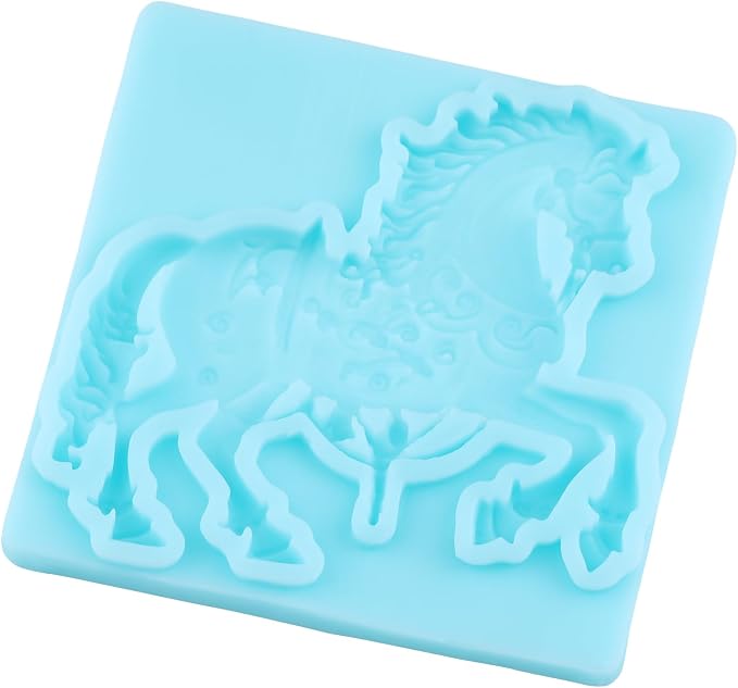 Horse Fondant Molds Horse Animal Silicone Chocolate Mold for Cake Decorating Cupcake Topper Chocolate Candy Gum Paste Polymer Clay