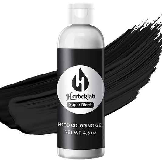 Black Gel Food Coloring – 4.5 oz Professional Grade Concentrated Food Dye, Gel Based Coloring for Icing, Baking, Cake Decorating & Cookies