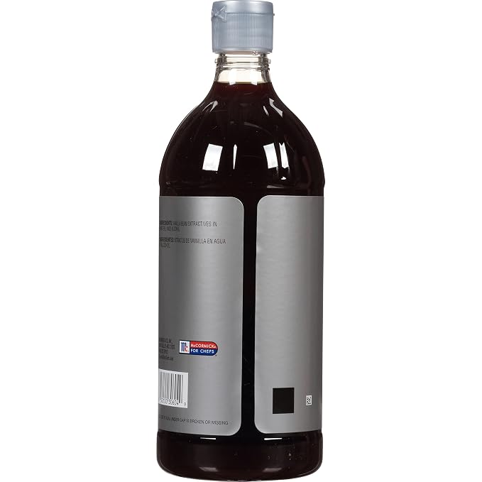 McCormick Culinary Vanilla Extract, 32 fl oz - One 32 Fluid Ounce Container of Gluten Free and Non-GMO Pure Vanilla Extract Made From Premium Vanilla Beans Perfect for Chefs & Home Bakers