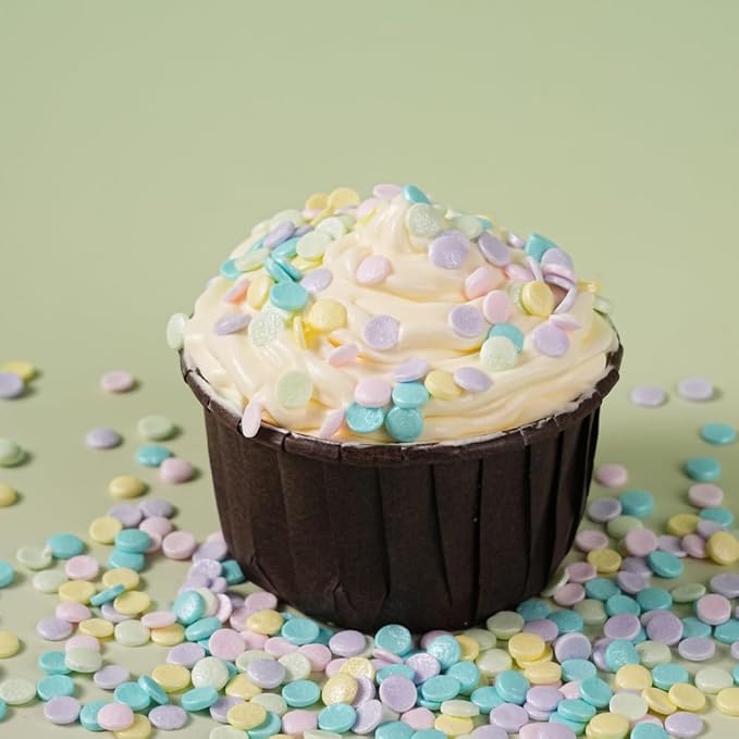 Pastel Sprinkles Bulk Edible Macaron Color Confetti Sprinkles 16 Ounces Edible Birthday Confetti Toppings for Baby Shower Cupcakes, Cake, Cookies Decorations