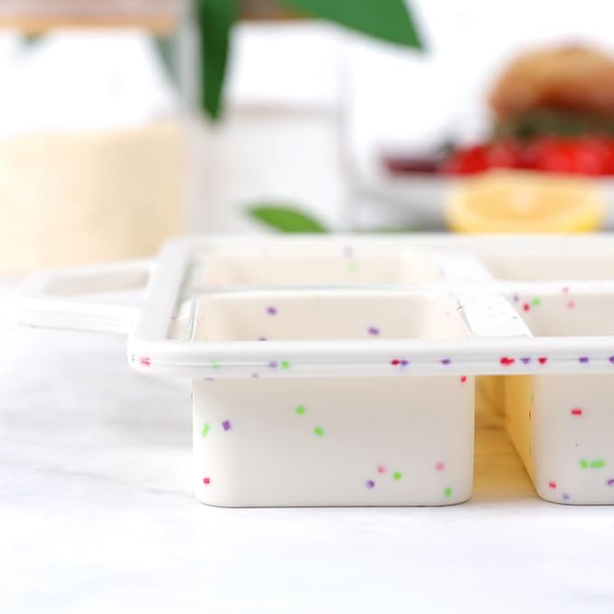 Vinino Compact 8-Cavity Mini Silicone Loaf Pan Cream for Recipe Testing | 8-Cavity Mini Loaf Pan, Designed for Recipe Testing, Small Desserts, Egg Bites & Low-Storage Home Baking Needs