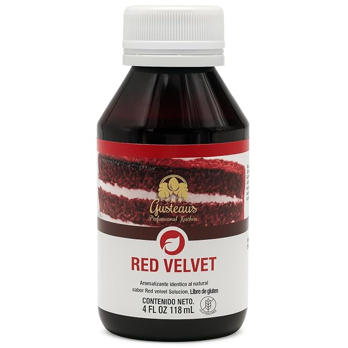 Gusteau's - Red Velvet Flavor Bakery Emulsion, 4 fl oz (100ml) Alcohol Free, Sugar Free, Kosher (Red Velvet)