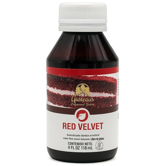Gusteau's - Red Velvet Flavor Bakery Emulsion, 4 fl oz (100ml) Alcohol Free, Sugar Free, Kosher (Red Velvet)