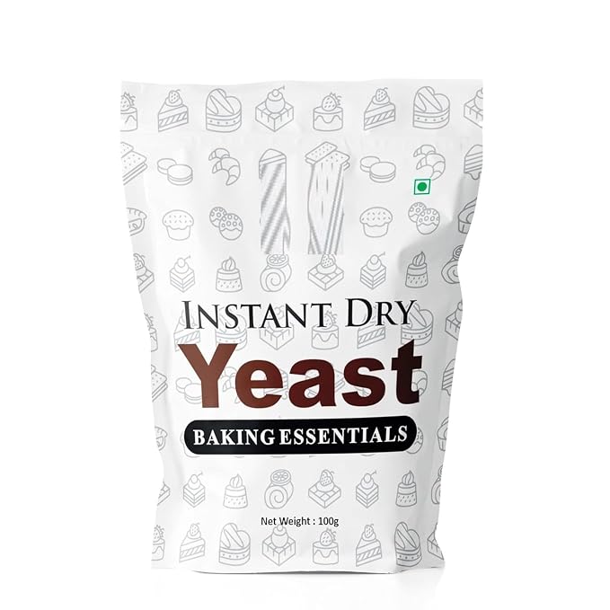 JB Instant Dry Yeast Powder, 100g | Nutritional Yeast Powder For Baking | Active & Instant Yeast For Bread Making At Home | Instant Dry Yeast For Baking, Bread, Cake, Pizza &