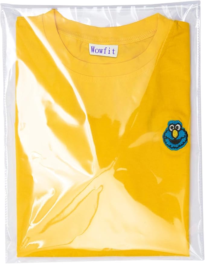 Wowfit 200 Count 9x12 Inch Clear Cellophane Plastic Bags, Resealable Self-Sealing Cello Bags Great for Clothes, Shirts, Pants, Foods, Flyers, More (9 x 12 with reinforced sides)