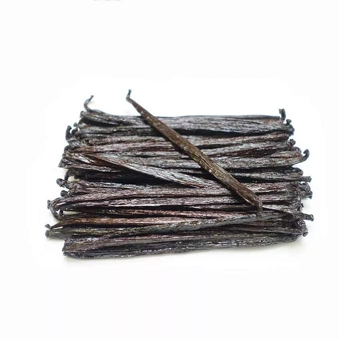 25 Madagascar Vanilla Beans Whole Gourmet Extract Grade A Pods for Baking, Extract, Cooking, Brewing