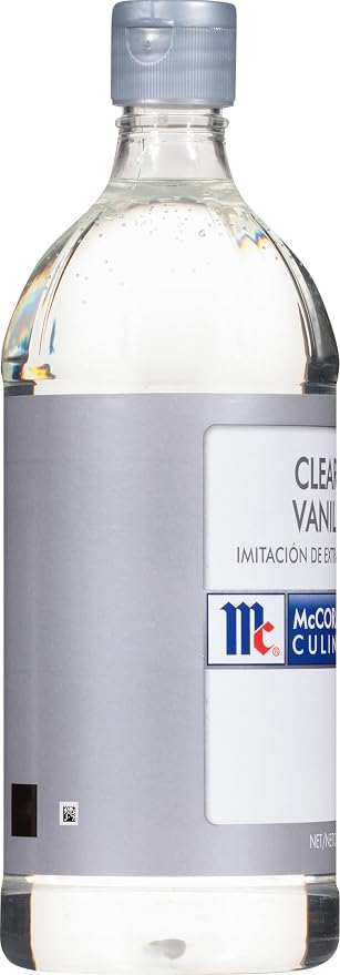 McCormick Culinary Clear Imitation Vanilla Extract, 32 fl oz (Pack of 6) - Six 32 Fluid Ounce Bottles of Clear Vanilla Flavoring for Baking, Perfect in Baked Goods, Frostings, Custards and Desserts