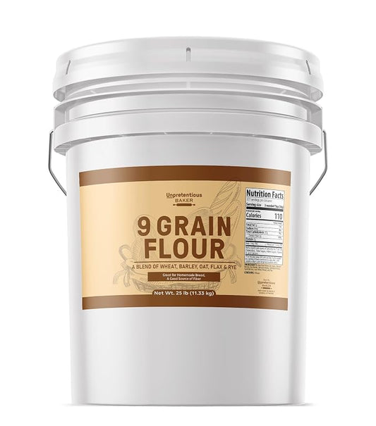 Unpretentious 9 Grain Flour 5 Gallon Bucket (400 Ounce)