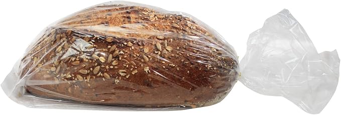 Bread Bags with Ties, Reusable, 100 Clear Bags and 100 Ties