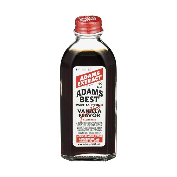 Adams Extract Flavoring 1.5oz Bottles (Pack of 3) Choose Flavor Below (Adams Best Twice as Strong Vanilla 1.5oz)