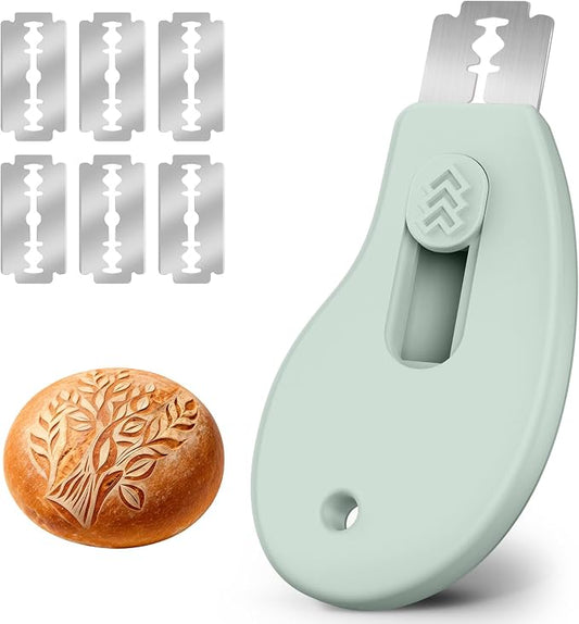 Bread Lame Sourdough Scoring Tool, Extractable & Magnetic Bread Scoring Tool, Bread Scoring Knife for Sourdough Bread Baking, Bread Scorer Tool with 5 Replaceable Razor Blades