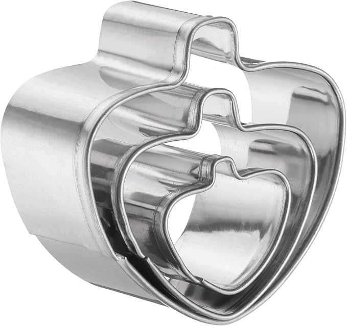 HARFINGTON 3Pcs Spade Cookie Cutters Set Assorted Sizes Stainless Steel Holiday Cookie Cutters Biscuit Mould for Pastry Fondant Cake Cookie