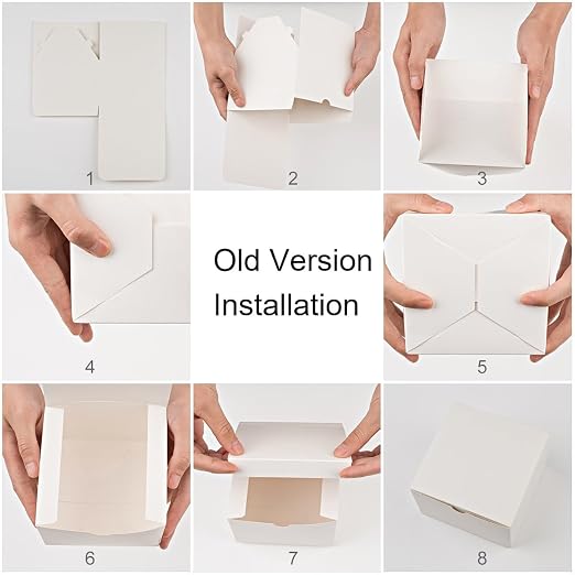 MESHA 100PC White Gift Boxes with Lids for Presents 6x6x4 Inch,Sturdy Bridesmaid Proposal Small Gift Box,Recyclable Paper Party Favor Gift Boxes Bulk for Wedding,Graduation,Birthday