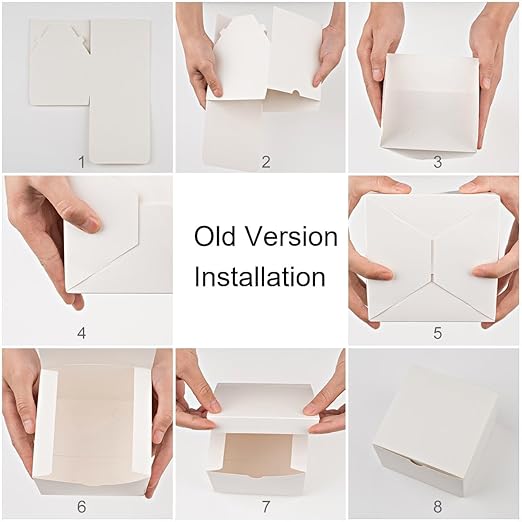 MESHA 3x3x3'' 100PC Cardboard Gift Boxes with Lids, Small for Bridesmaid Groomsmen Gifts,Cupcakes, Crafting, Party Wedding Favor, Bridal Baby Shower, White