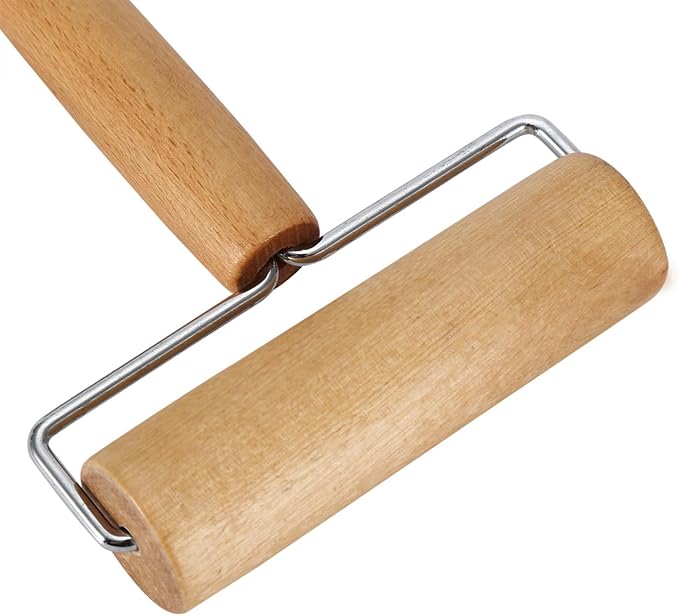 Small Rolling Pin, Pizza Dough Roller, Non Stick Wood Pastry Roller, Kitchen Wooden Rolling Pins for Baking Cooking Cookie Bread Tortilla Dumpling Fondant Clay (Style 1)