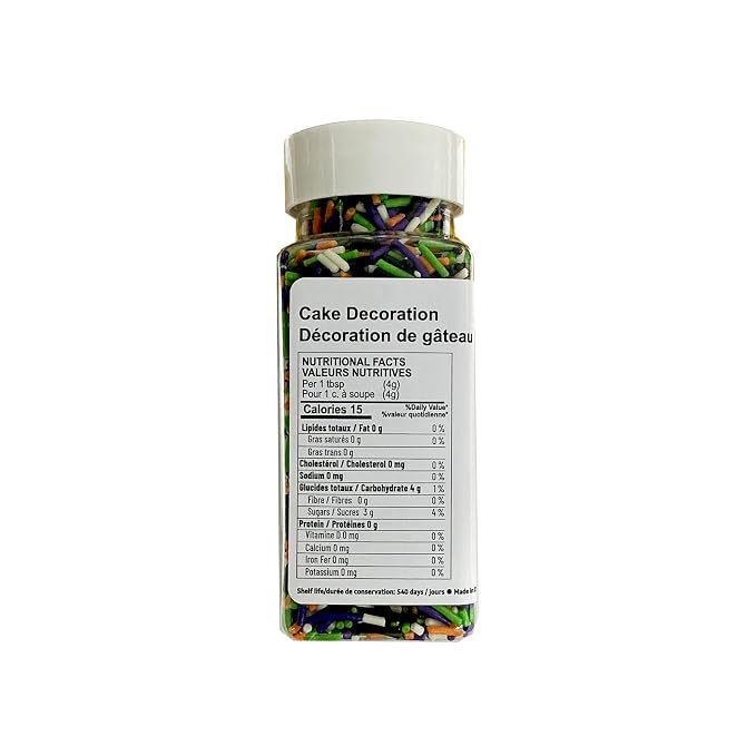Homipooty Halloween Jimmies Sprinkles for Cake Decorating 100g/3.5oz Edible Orange, Black, Purple, Green and White Jimmies Mix for Baking, Ice Cream Toppings, Cupcakes, Cookies, Donuts