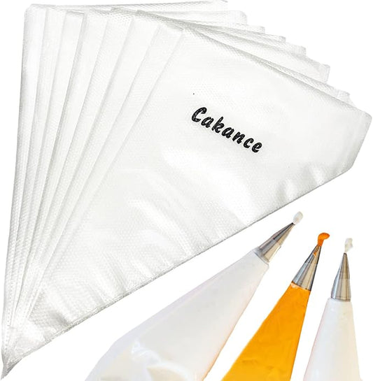 Piping Bags Disposable-10Inch 100Pcs Pastry Piping Bags for Royal Icing/Frosting/Cake Decorating-Thickened,Anti-Burst,Anti-Slip with Textured Surface Design,Cakance