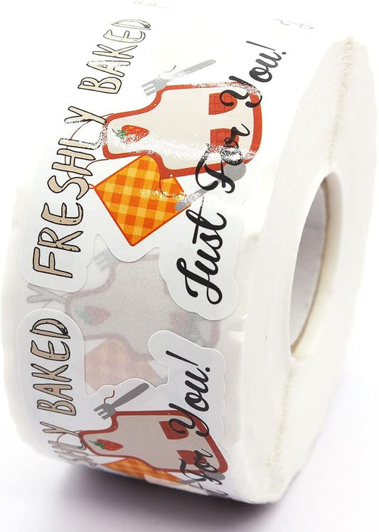 Fresh Baked Bread Stickers,Thank You Sticker for Baked Goods 500 PCS