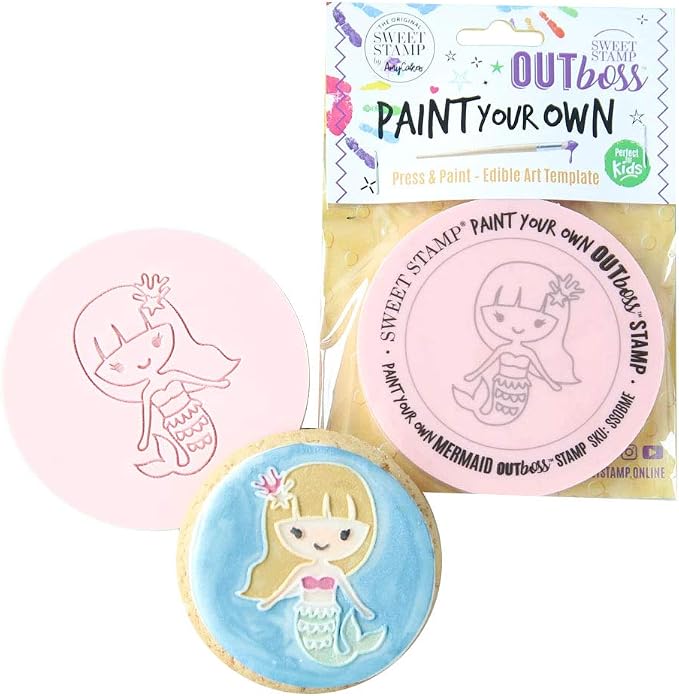 Sweet Stamp by AmyCakes Outboss Plastic Paint Your Own, Mermaid