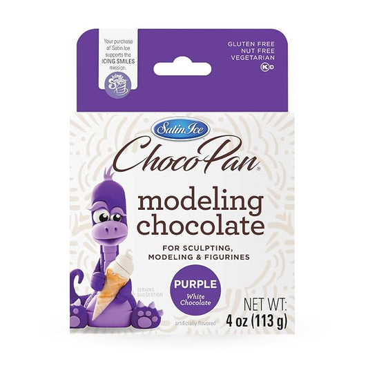 Satin Ice ChocoPan Purple Modeling Chocolate (4 Ounce) For Cake Decorating