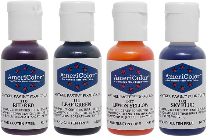 Americolor 4-Color Soft Gel Paste Food Color Kit