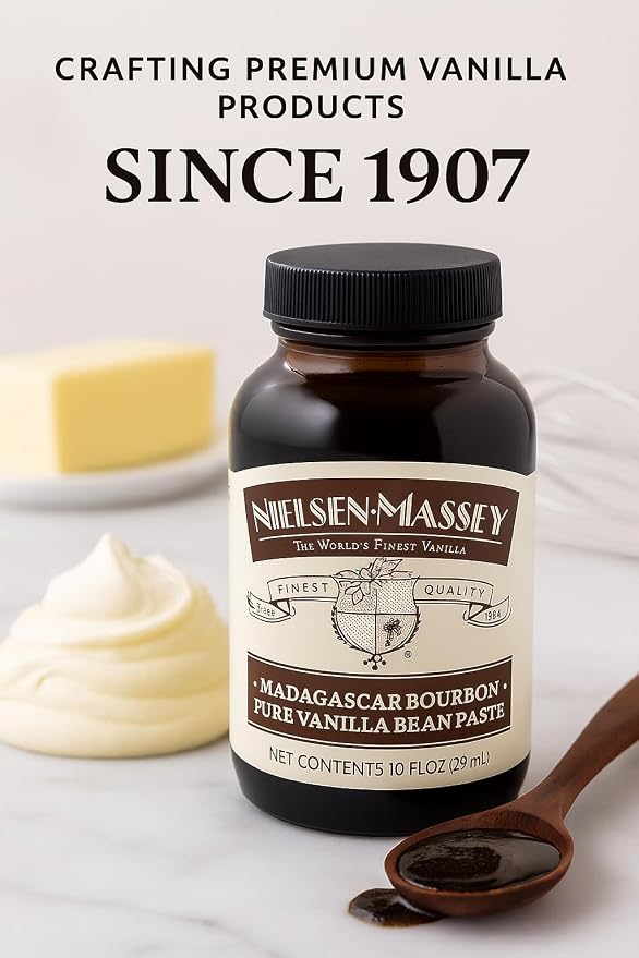 Nielsen-Massey Pure Vanilla Bean Paste, 10 oz | All-Natural, Certified Kosher Premium Baking & Cooking Vanilla with Real Bean Specks | Non-GMO & Gluten-Free
