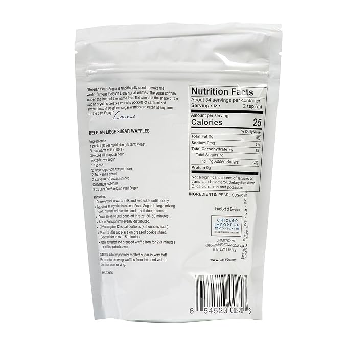 Lars' Own Belgian Pearl Sugar, 8 Ounce (Pack of 2)